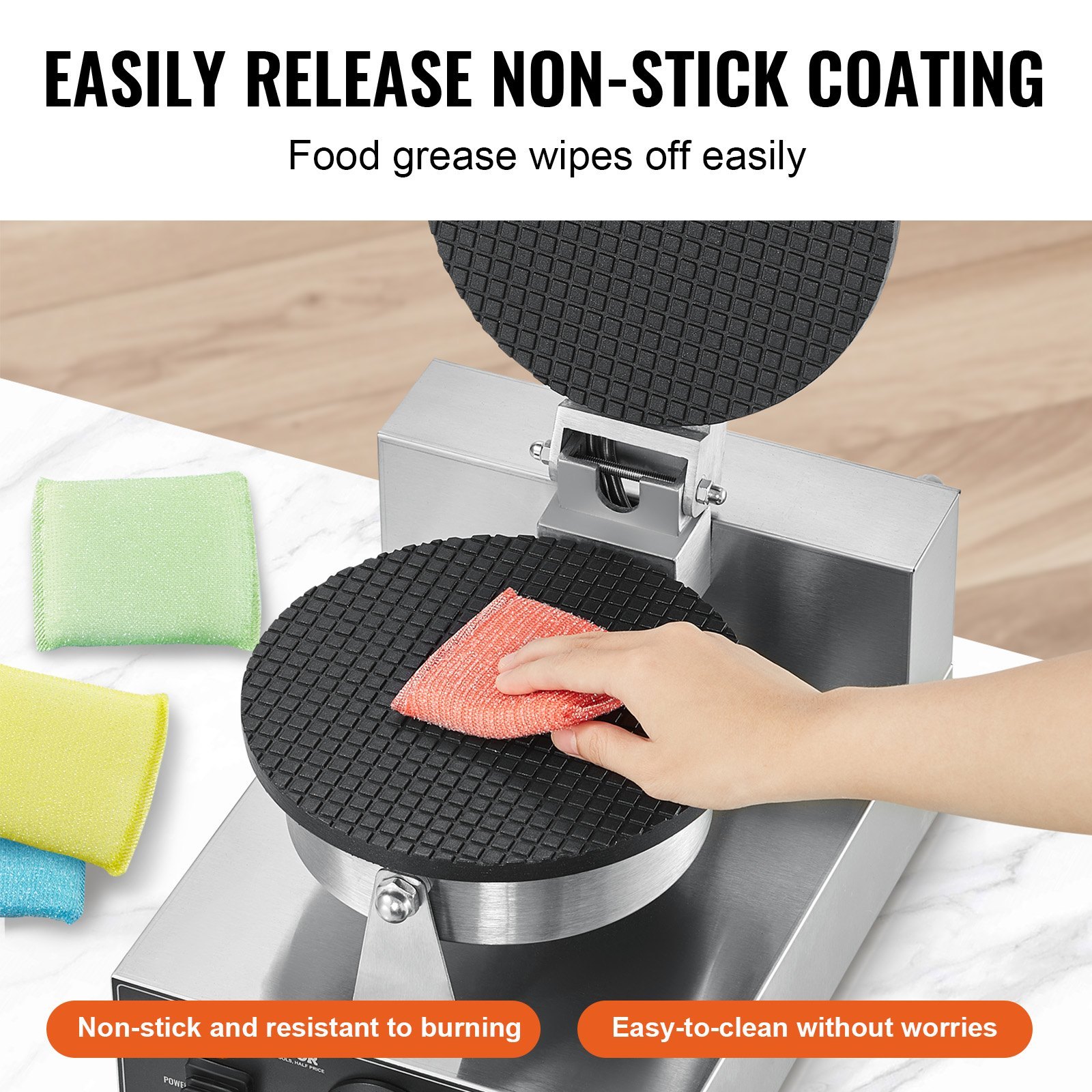 Electric Ice Cream Cone Maker Commercial Waffle Cone Egg Roll 1230W - Image 4