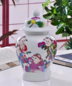 Alternative view of Chinese-style Decorative Porcelain Vases Treasure Vases And Winter Gourd Vases