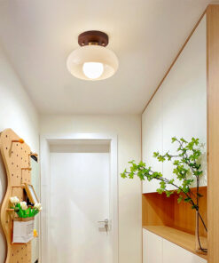Alternative view of Cream Style Walnut Ceiling Lamp Minimalist Creative Lamps