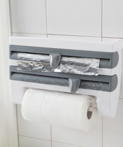 Alternative view of 4-In-1 Kitchen Roll Holder Dispenser Kitchen Foil Film Wrap Tissue Paper 4 IN 1 Kitchen Roll Holder Dispenser