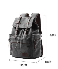 Canvas Backpack Men's Fashion Trend Casual Travel Bag - Image 3