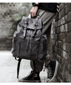 Canvas Backpack Men's Fashion Trend Casual Travel Bag - Image 6