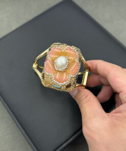 New Natural Tourmaline Inlaid Pearl Flower-shaped Suit - Image 4