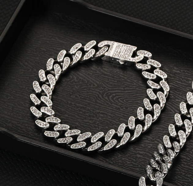 Men's Double-Row Cuban Titanium Steel Bracelet - Image 5