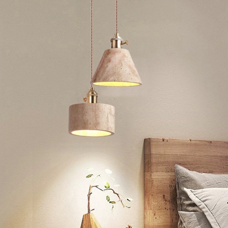 Modern Cream Style Yellow Cave Stone Chandelier - Image 3