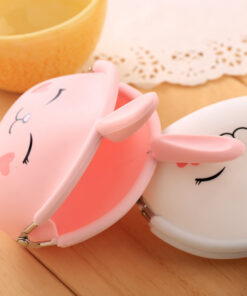 Alternative view of Cartoon silica gel zero purse Korean lovable rabbit zero purse candy color packet key bag lady bag