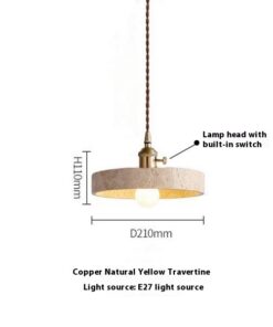 Modern Cream Style Yellow Cave Stone Chandelier - Image 9