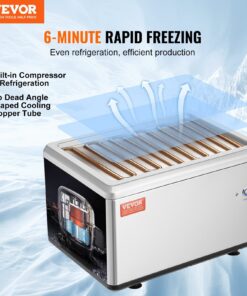 Alternative view of Fried Ice Cream Roll Machine, 19.3" X 14.9" Stir-Fried Ice Cream Pan, Stainless Steel Rolled Ice Cream Maker With Compressor And 2 Scrapers, For Making Ice Cream, Frozen Yogurt, Ice Cream Rolls