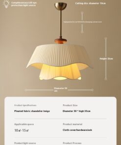 Cream Style Chandelier Internet Celebrity Living Room Dining Room Bedroom Lamps - Image 6