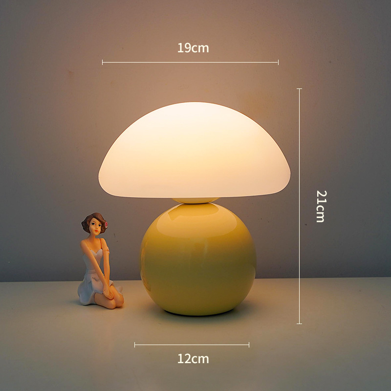Bedside Lamp Cream Mushroom Decorative Table Lamp - Image 6