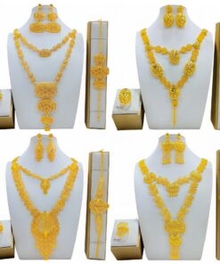 Fashion Women's Necklace Earring Ring Bracelet Suit