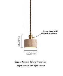 Modern Cream Style Yellow Cave Stone Chandelier - Image 6
