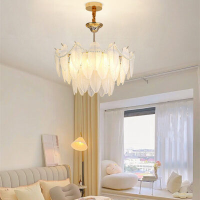 French Cream Wind Pendant Light Luxury
