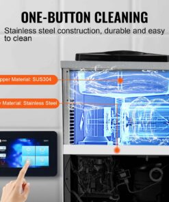 Commercial Ice Cream Machine, 10.6 QT/H Yield, 1000W Single Flavor Countertop Soft Serve Ice Cream Maker, 4L Hopper 1.6L Cylinder, Touch Screen Auto Clean Pre-cooling, For Restaurant Snack Bar - Image 4