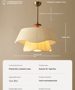 Cream Style Chandelier Internet Celebrity Living Room Dining Room Bedroom Lamps - Image 8