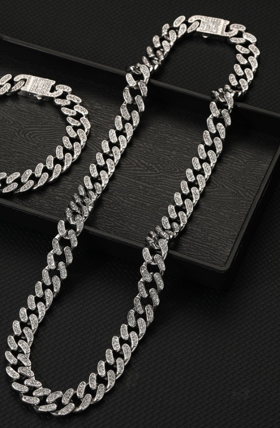 Men's Double-Row Cuban Titanium Steel Bracelet - Image 8