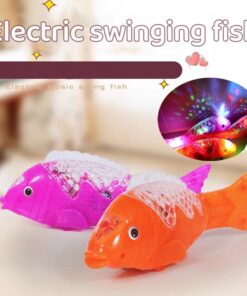 Children's Electric Fish Toy Flash Swing Projection Luminous Music Simulation