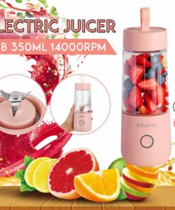 350ml Portable Blender Juicer Electric USB Rechargeable Mixer Smoothie Slushy Cup Juice Blender Bottle USB Charging Kitchen Gadgets