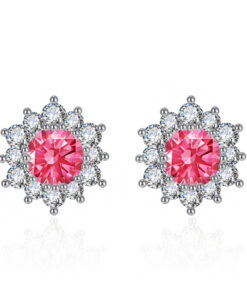 Elegant Full-diamond Snowflake Stud Earrings Pendant Necklace And Ring Jewelry Set - Image 9