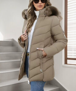 Hooded Slim-fit Versatile Down Jacket For Women