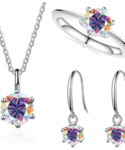 3-Carat Sterling Silver Moissanite Jewelry Set - Image 9
