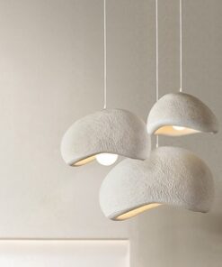 Alternative view of Cloud Chandelier With Micro Cement Cream French Bar Island Restaurant