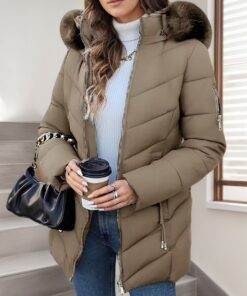 Hooded Slim-fit Versatile Down Jacket For Women - Image 7