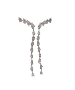 Zircon Teardrop Tassel Earrings For Women - Image 4