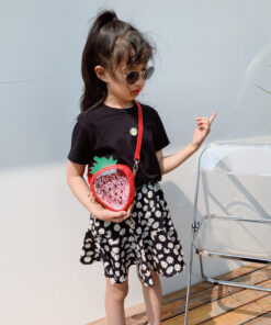 Summer Children's Pineapple Strawberry One Shoulder Jelly Bag