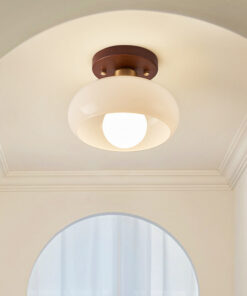 Cream Style Walnut Ceiling Lamp Minimalist Creative Lamps