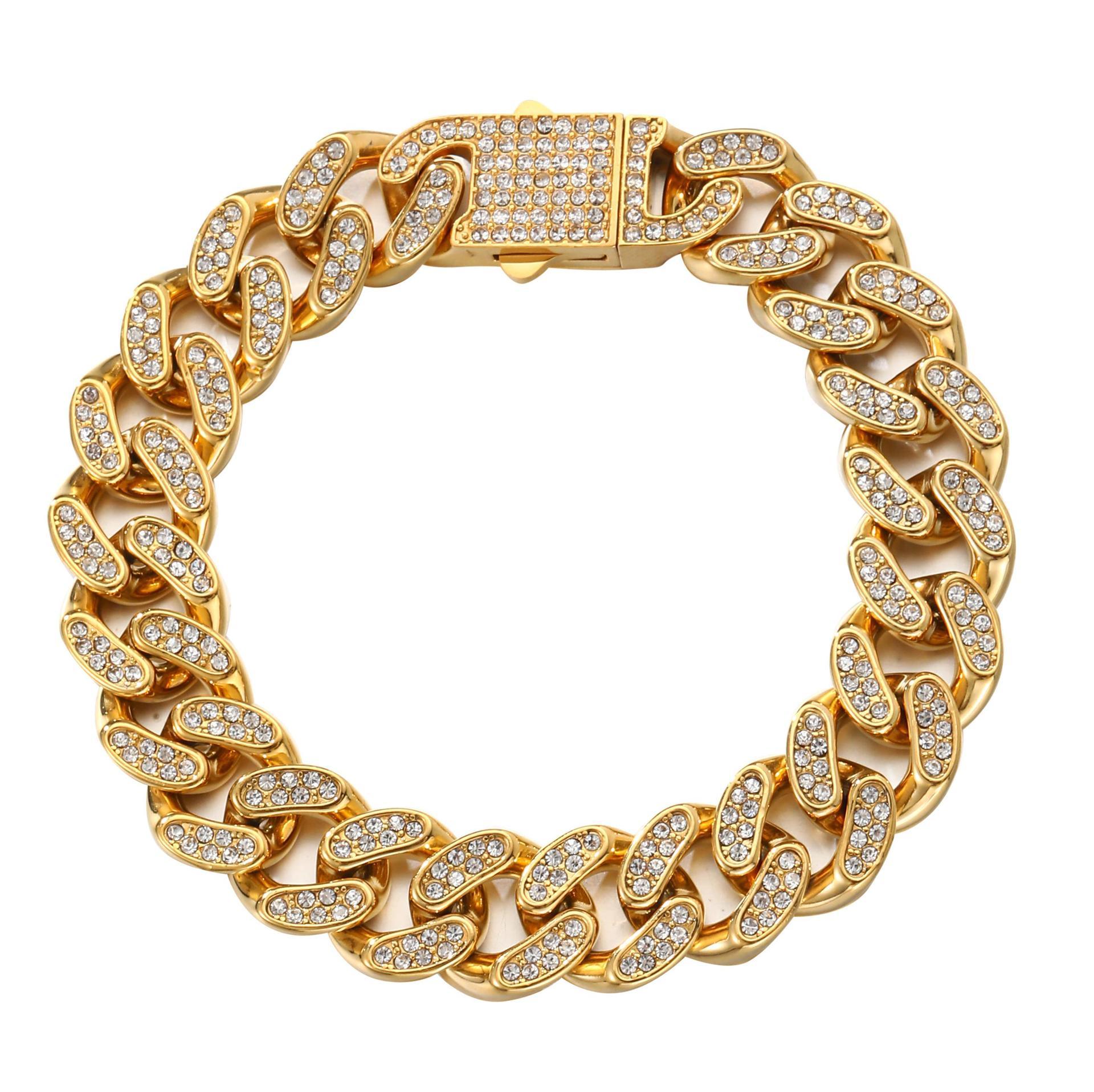 Men's Double-Row Cuban Titanium Steel Bracelet - Image 4