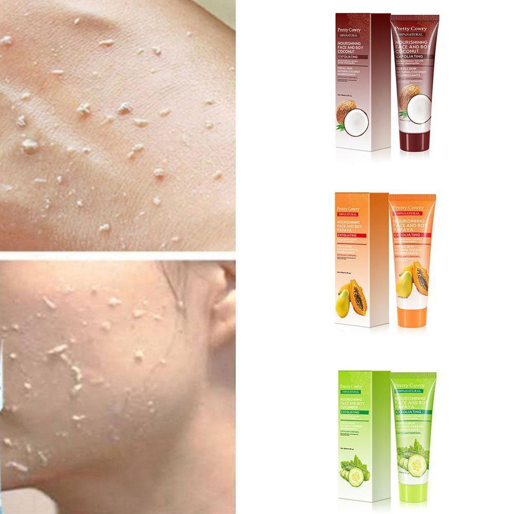 Cucumber Coconut Papaya Facial Exfoliating Gel Cream Body Cleansing - Image 4