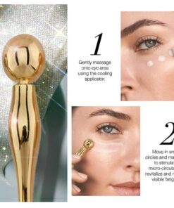 Eye Cream Stick Roller For Face Metal Spatula Puff Applicator Eye Cream Massager Facial Cream Massage Sticks Eye Metal Makeup Spatula Eye Wand 10cm - Image 4