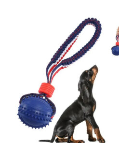 Alternative view of Interactive Dog Toy Ball Interactive Teether With Rope Dog Ball Pet Supplies Chewing Ball Training For Living Room Lake Beach Pets Products