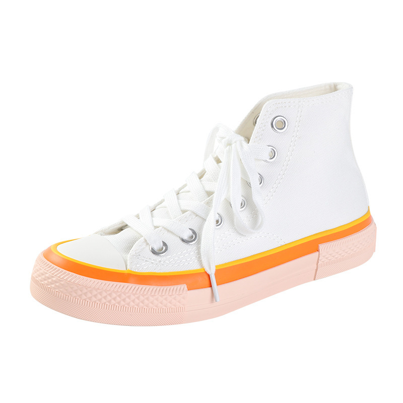 Cream Canvas Shoes Female Students High-top - Image 6