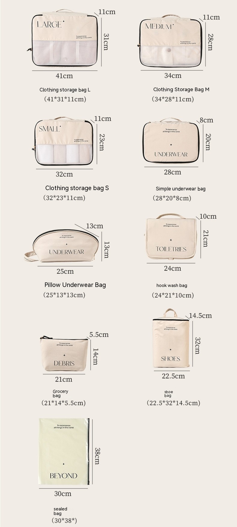 Travel Storage Bag Set Packing - Image 7