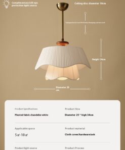 Cream Style Chandelier Internet Celebrity Living Room Dining Room Bedroom Lamps - Image 3