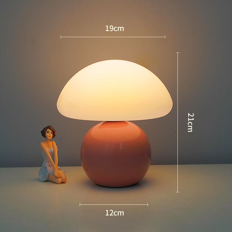 Bedside Lamp Cream Mushroom Decorative Table Lamp - Image 8