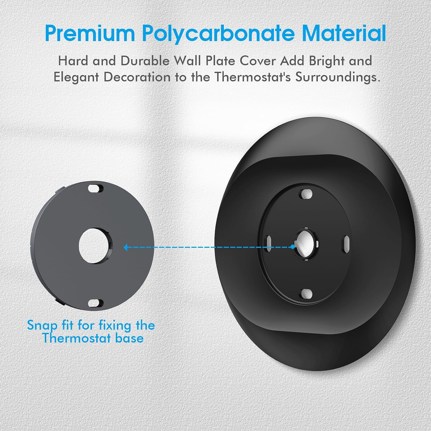 Wall Plate Cover for Google Nest Learning Thermostat 4Th Gen, Black - Image 6