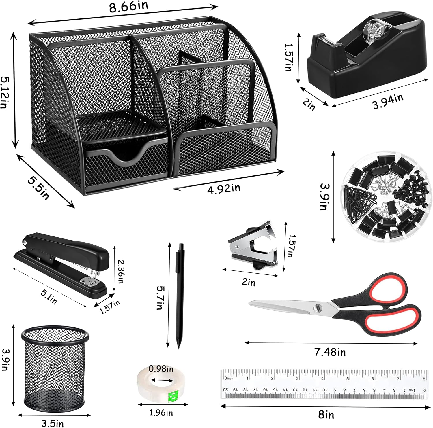 Office Desk Accessories 12-Piece & Desk Organizers and Accessories - Image 6