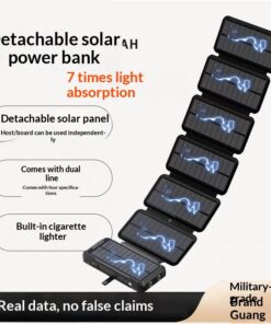 Outdoor Power Bank With Foldable Hand-Crank Solar Charger - Image 3