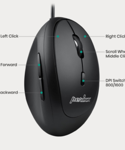 Wired Ergonomic PERIBOARD-512 Keyboard with Wired Portable Ergonomic Mouse PERIMICE-519 - Image 8
