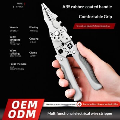 Multi-functional Electrician's Wire Stripper Pliers For Splitting, Peeling, Crimping, Twisting, Cutting Wires, Network Cable Stripping, And Guiding Electrical Wires