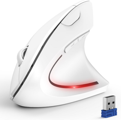 Ergonomic Mouse, 4800 DPI Wireless Bluetooth Vertical, 3-Device