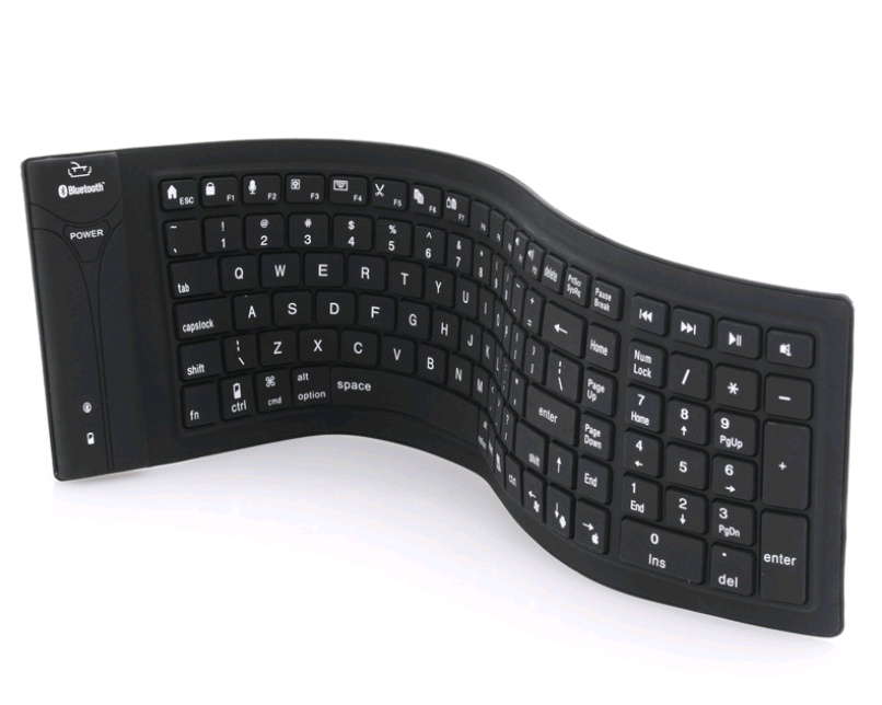 Bluetooth folding silicone keyboard Foldable silicone Bluetooth keyboard waterproof wireless Bluetooth silicone keyboard - Image 3