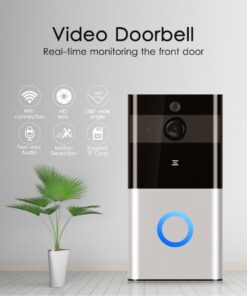 Marlboze 720P WIFI Visual Doorbell Wireless Intercom Doorbell PIR Motion Detection Night View SD card Video Smart Doorbell Ring