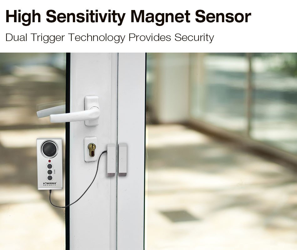 DOBERMAN SECURITY SE-0114M 115dB Waterproof Password Magnet Dual Triggered Sensor Door Window Alarm Smart Home Alarm System - Image 2