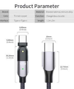 Alternative view of Rotatable data cable