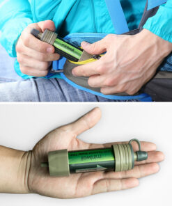 Single soldier outdoor water purification straw gravity water purification bag portable filter