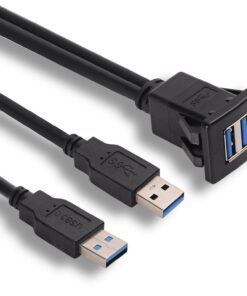Dual Port USB3.0 Waterproof Cable Car Dashboard Waterproof Cable